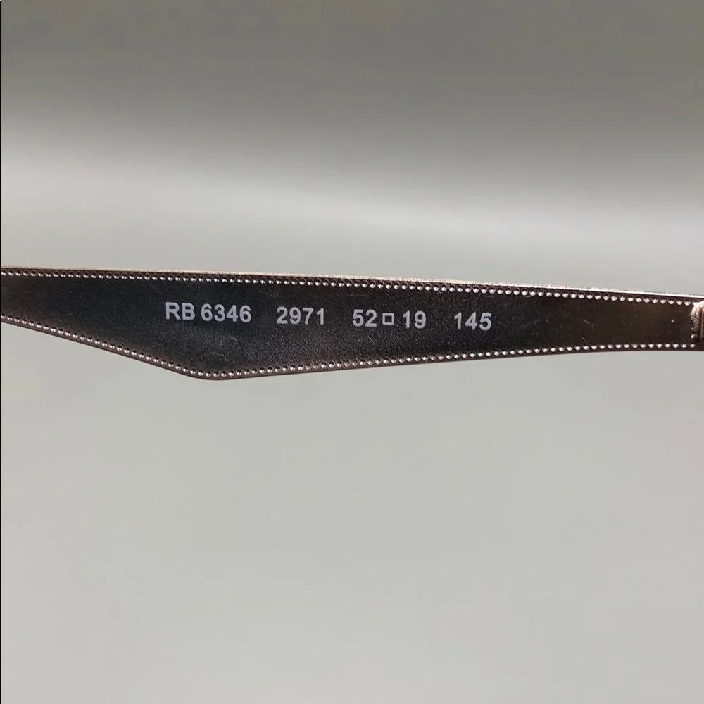 Ray Ban rb6346 2971 glasses coppery brown tortoise metal UNISEX soft square.